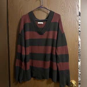 Oversized red and black sweater